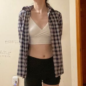 Abercrombie&Fitch Blue Plaid Flannel Shirt